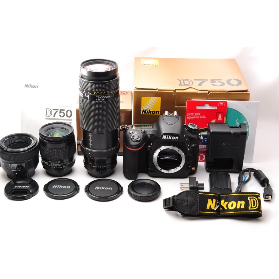 Nikon D750 標準レンズ 単焦点レンズ等 一式セット一眼レフ